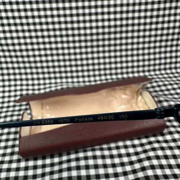 Oliver Peoples Pollack Eyeglasses Dark Blue Tortoise Round Frame OV 5358 - Picture 6 of 7